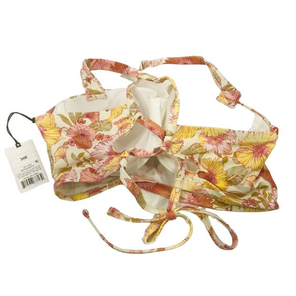 Shade And Shore Women's Sz 34B Underwire Halter Bikini Swim Top Floral Print New - Picture 2 of 11